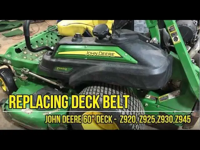john deere z925a deck belt replacement diagram