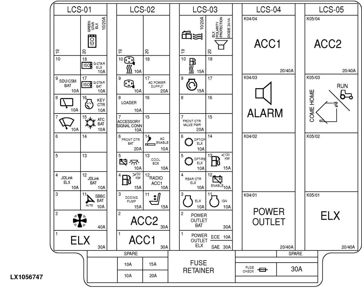 john deere 7920 fuse box diagram