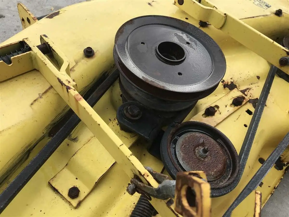 john deere 318 mower deck belt diagram