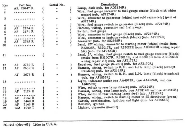 john deere model 70 wiring diagram