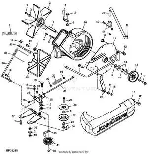 parts diagram for a john deere 1025r mower deck