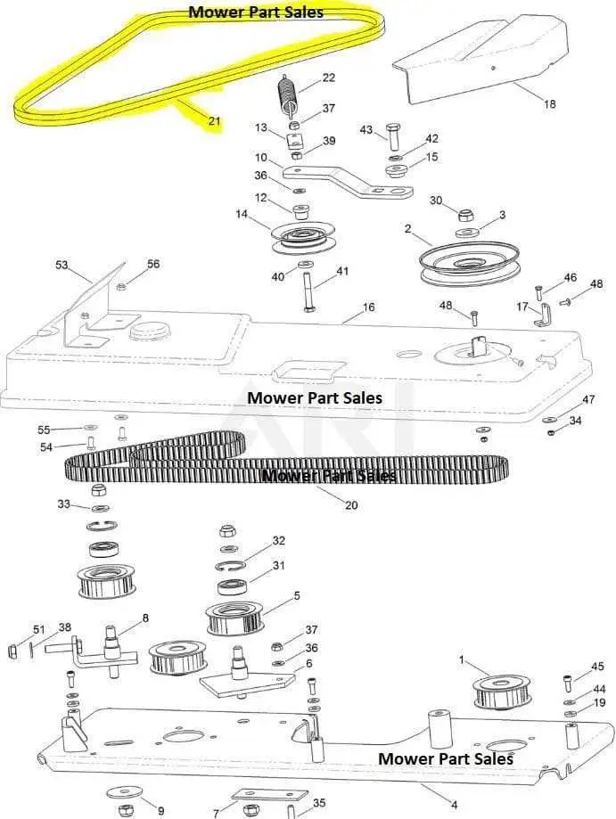 john deere x540 belt diagram