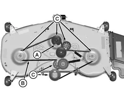 diagram of john deer belt replacement