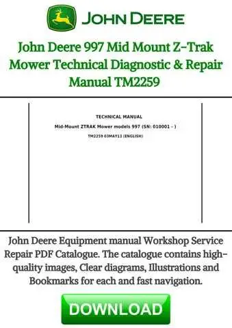 john deere 997 ztrak parts diagram
