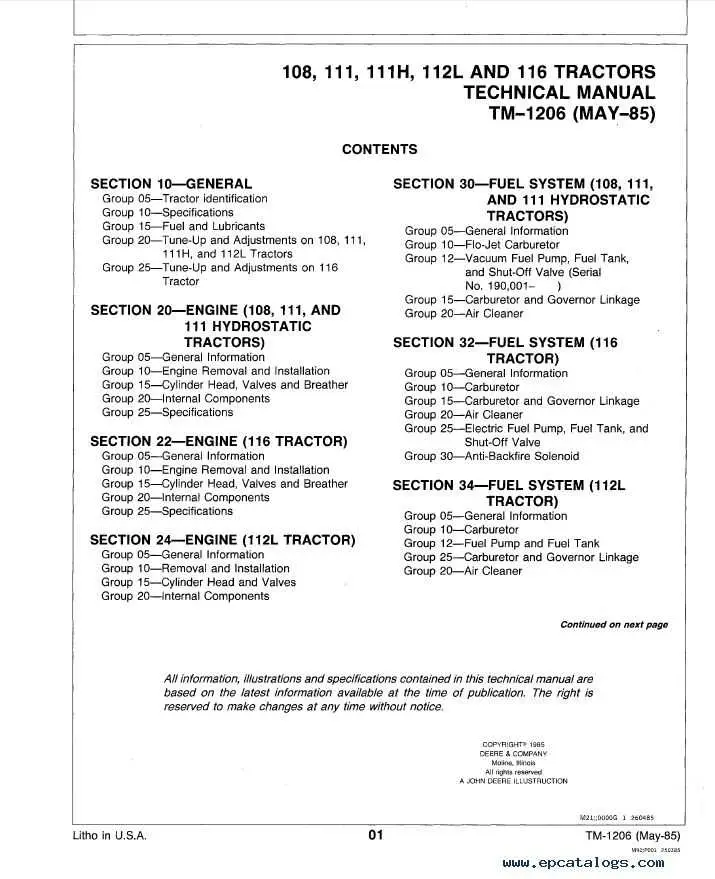 john deere 111h wiring diagram