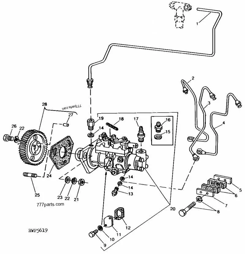 schematic diagram for a 7020 john deere fuel injector pump