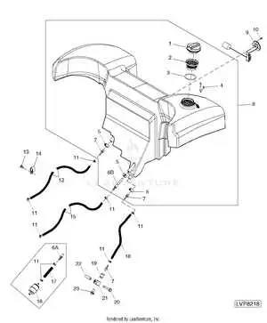 john deere x534 fuel tank strainer diagram