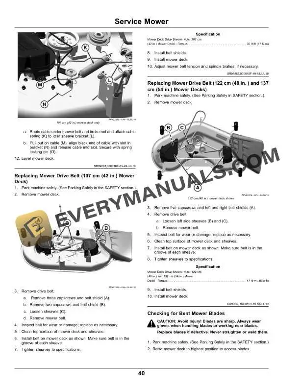 john deere la100 mower deck parts diagram
