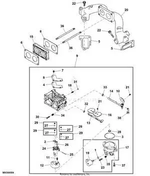 john deere z425 carburetor mixing bowl diagram
