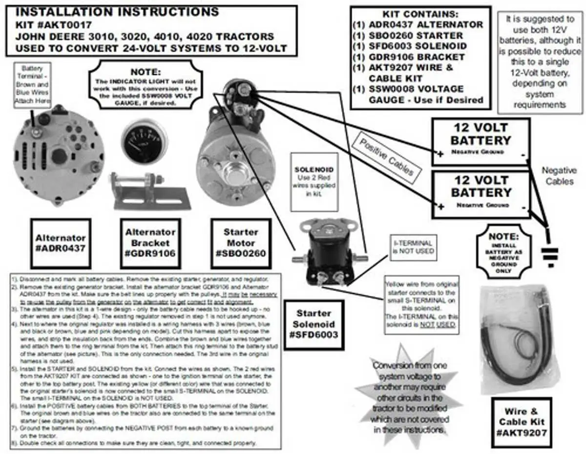 john deere 1010 12 volt conversion wiring diagram