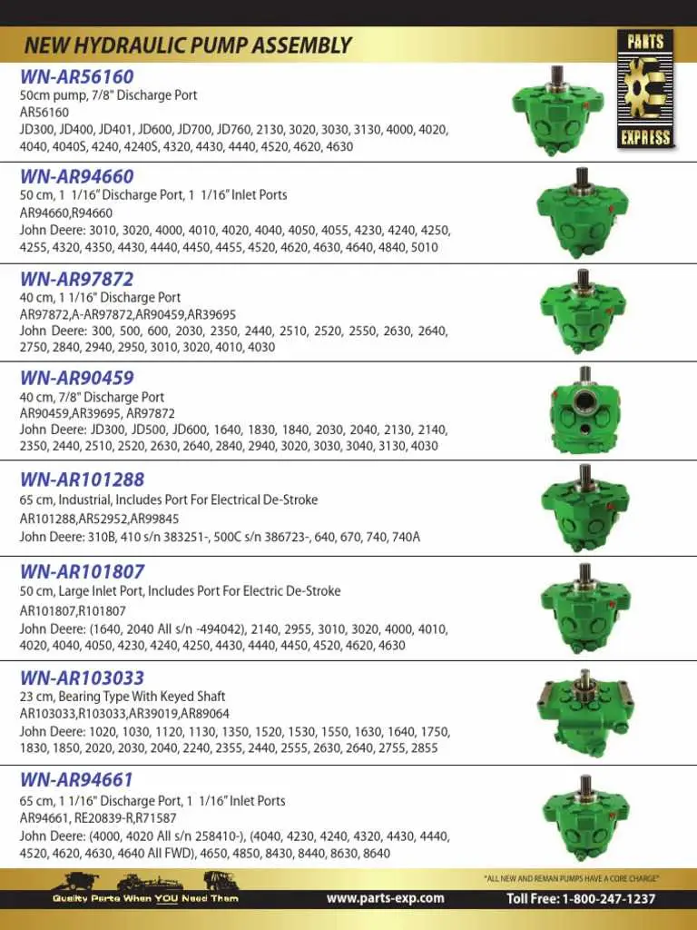john deere 8640 hydraulic pump diagram