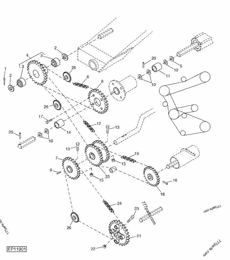 john deere 530 baler drive chain diagram