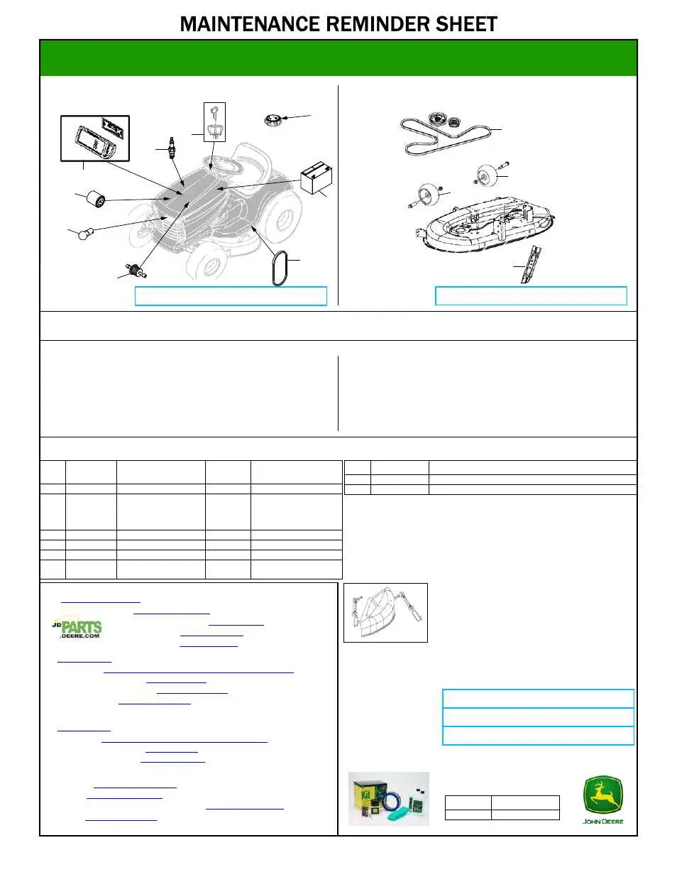 john deere la115 mower deck parts diagram