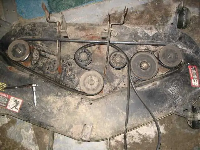 john deere stx 46 mower deck belt diagram