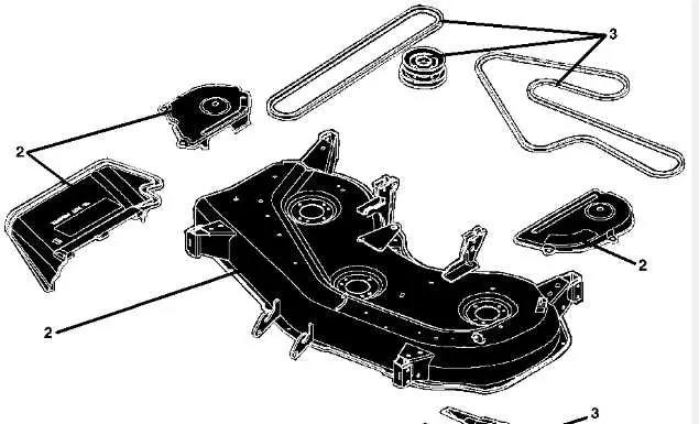 belt diagram for 48in.john deer mowing deck