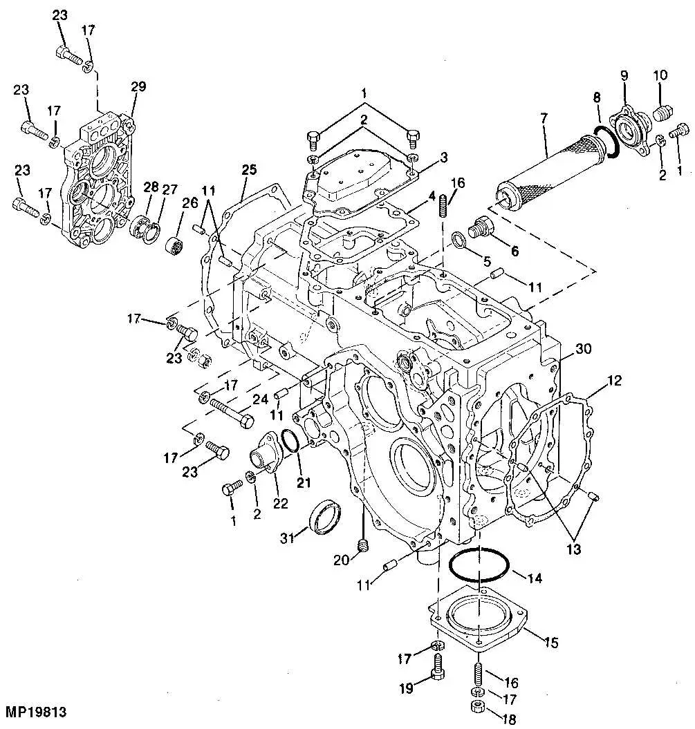 john deere 790 front end diagram