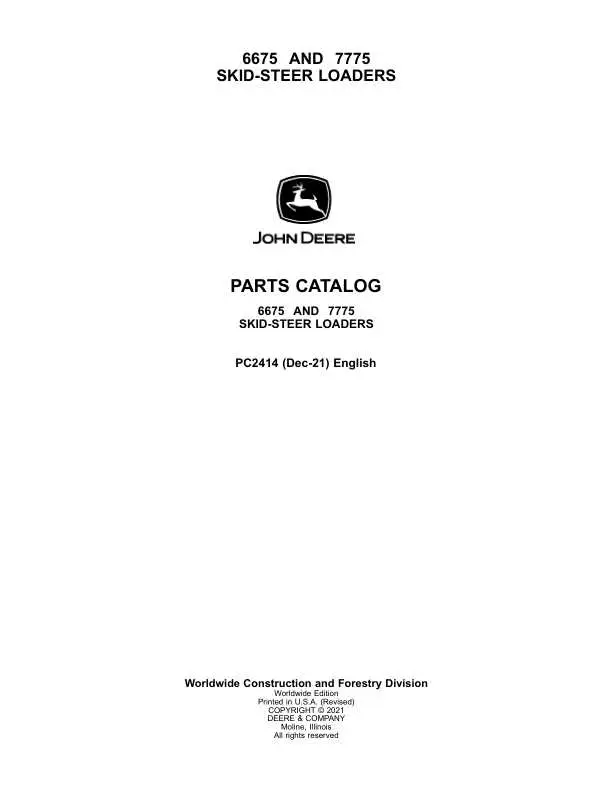 john deere 6675 skid steer parts diagram