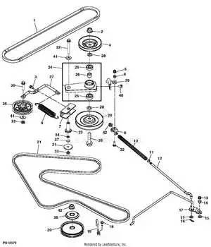john deere x590 mower deck belt diagram