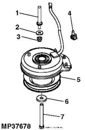 john deere pto clutch diagram