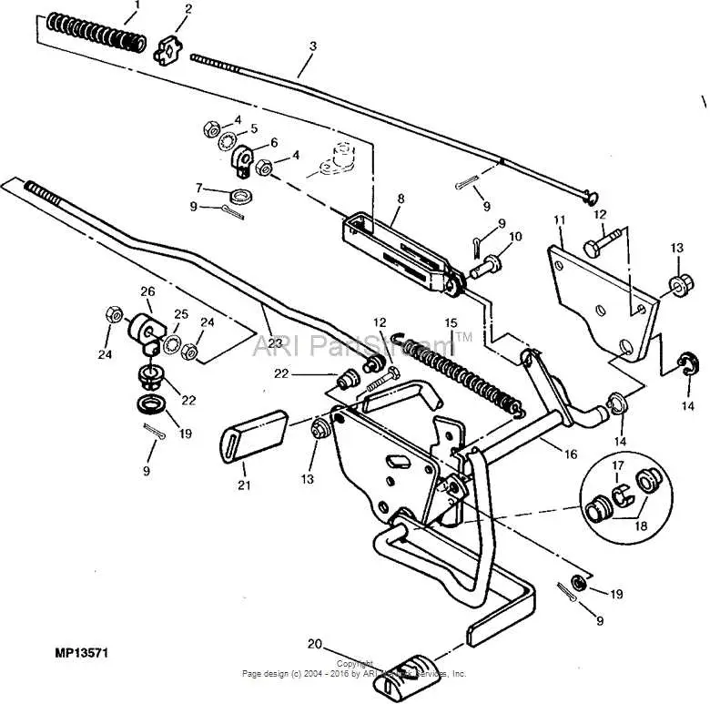 john deere pedal tractor parts diagram