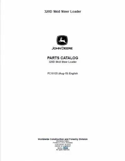 john deere skid steer back door hinge parts diagram