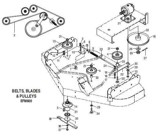 john deere aw mx5 bush hog parts diagram