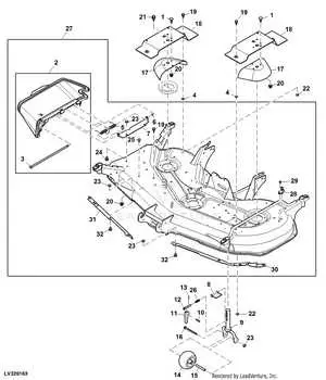 john deere 1023e 54 inch cut mower deck attachment diagram