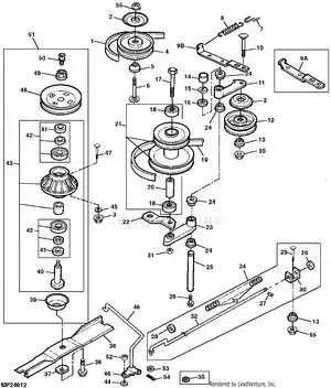 john deere 38 inch mower deck parts diagram