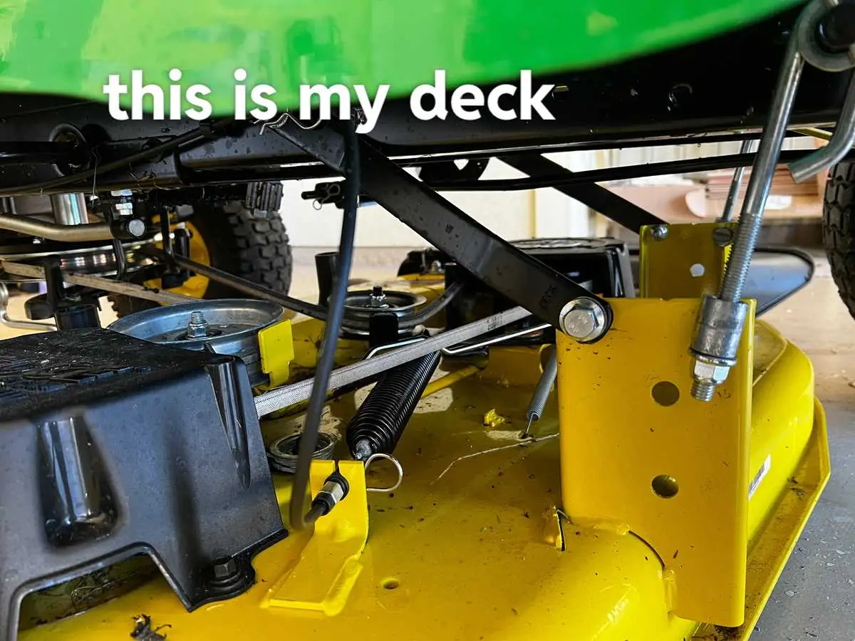 john deere x380 deck diagram