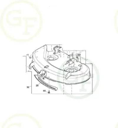 john deere 42 inch mower deck parts diagram