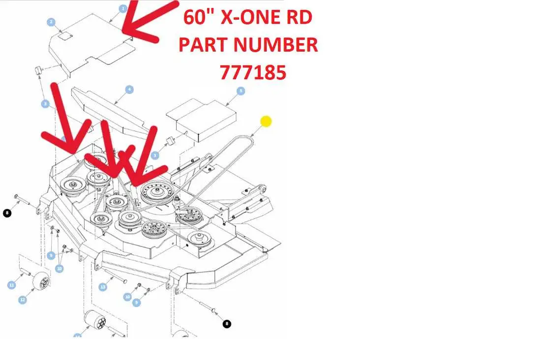 john deere 60 inch deck belt diagram
