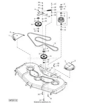 john deere e170 mower deck belt diagram