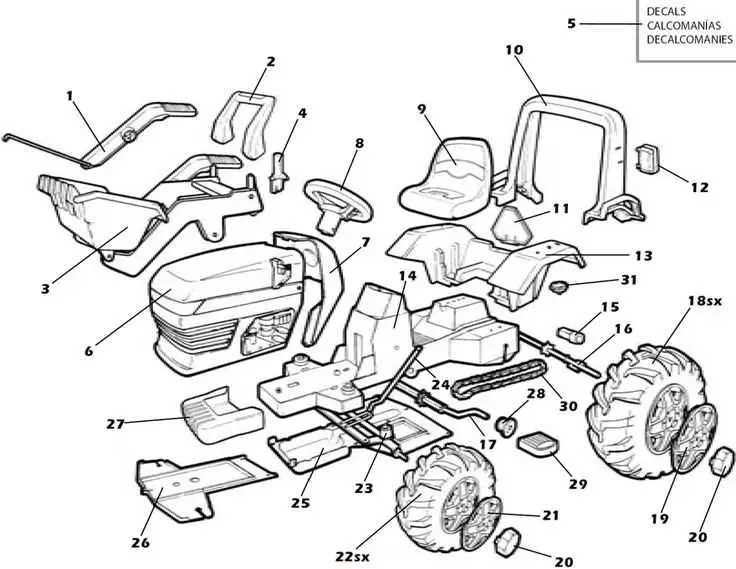 john deere push mower parts diagram