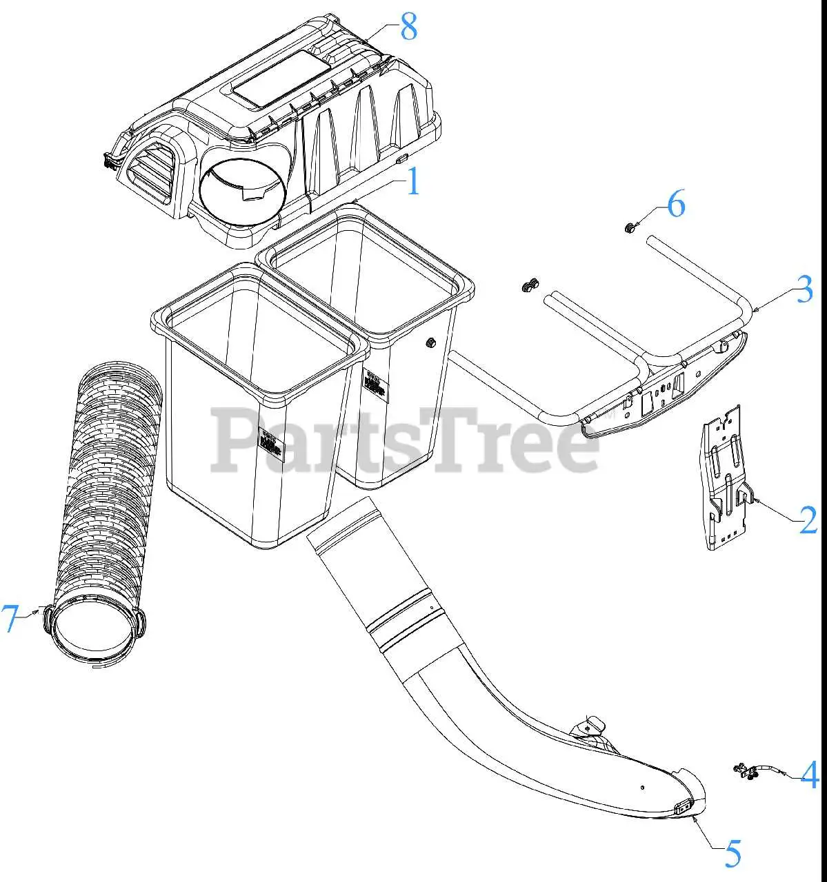 john deere bagger parts diagram 46 deck