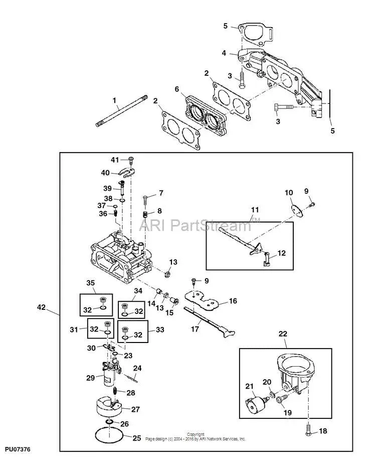 john deere z345r carburator diagram