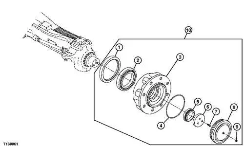 john deere 310sg 4x4 backhoe front hub and axle diagram