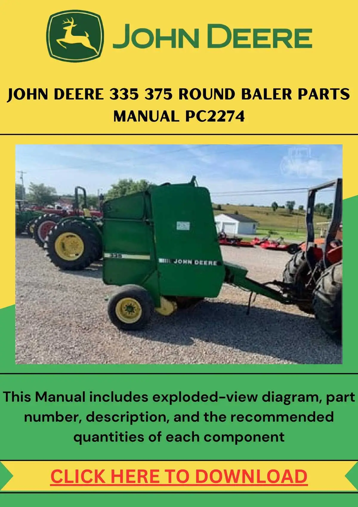 john deere 330 baler parts diagram