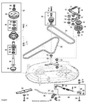 john deere 42 deck parts diagram