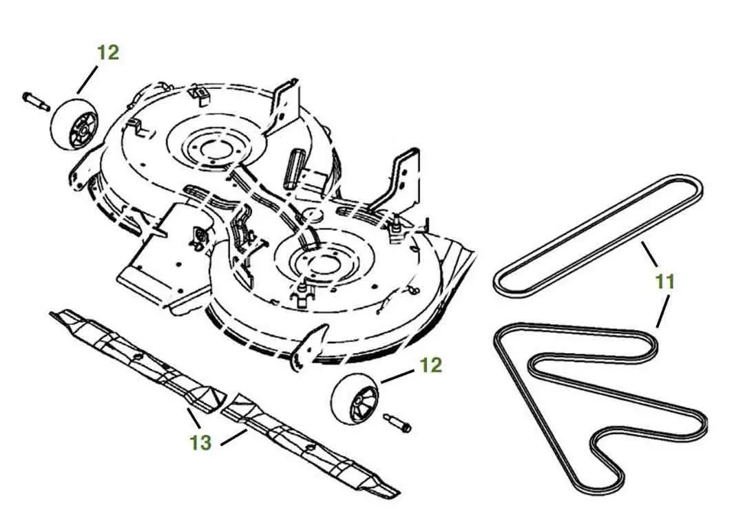 mower belt diagram for john deere x350