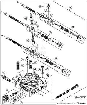 john deere 310g oil pressure relief valve diagram