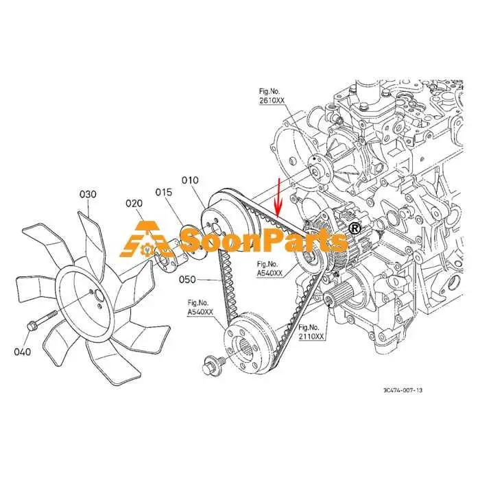 john deere 120c excavator accessory belt diagram