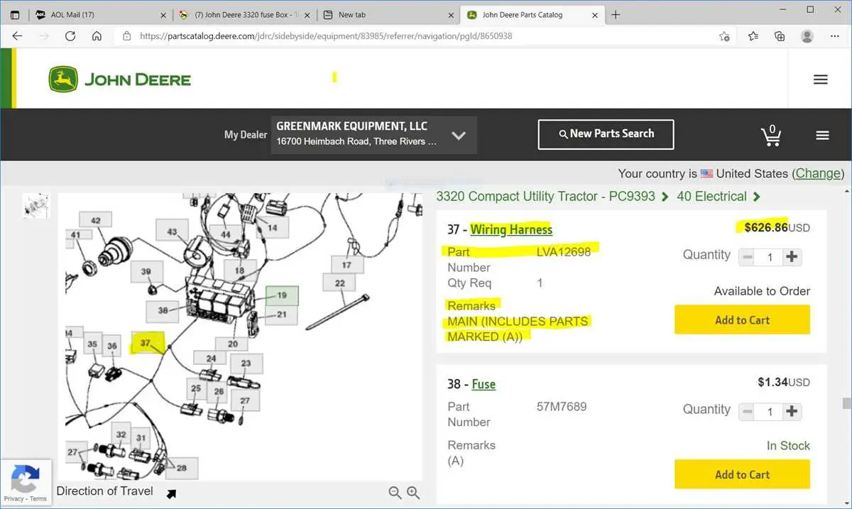 diagram john deere fuse box