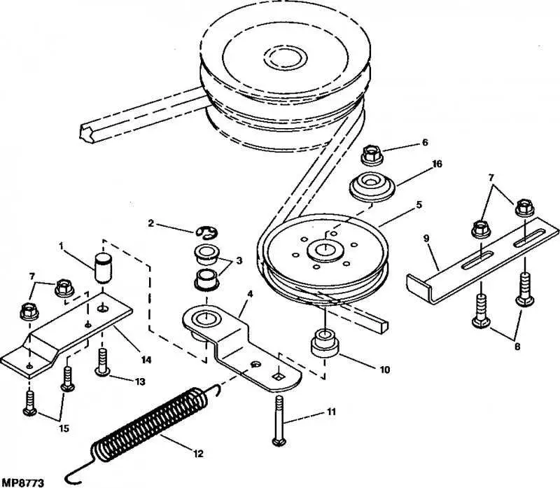 john deere 318 belt diagram