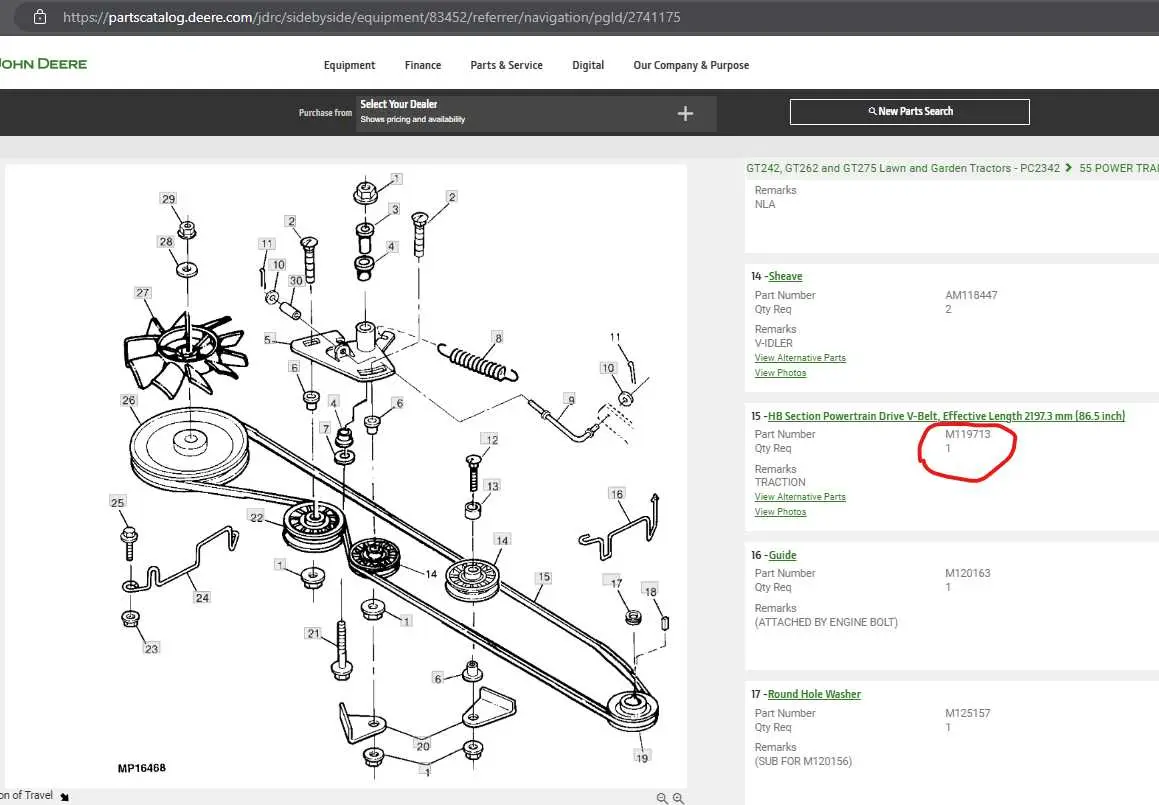 john deere sx75 belt diagram