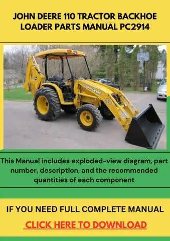 john deere 110 backhoe diagram