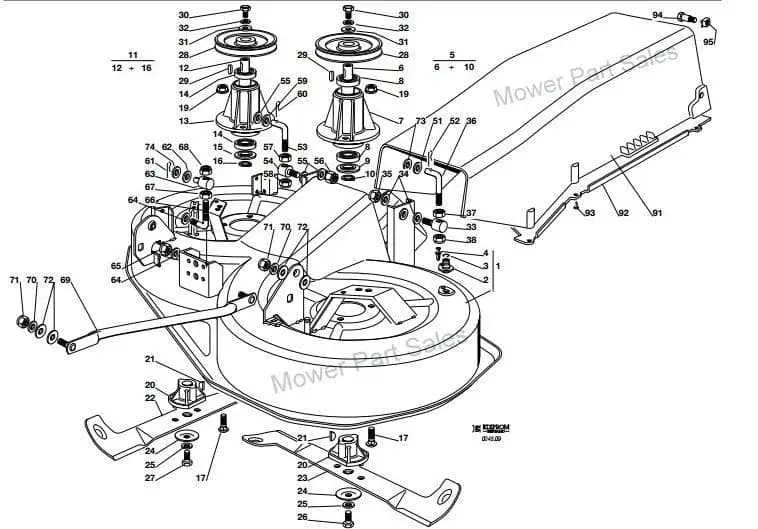 john deere la115 mower deck parts diagram