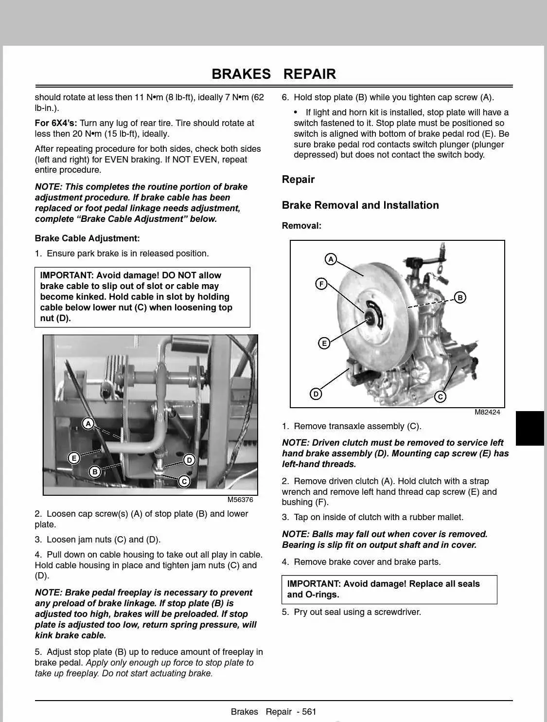john deere gator hpx parts diagram brake pedal