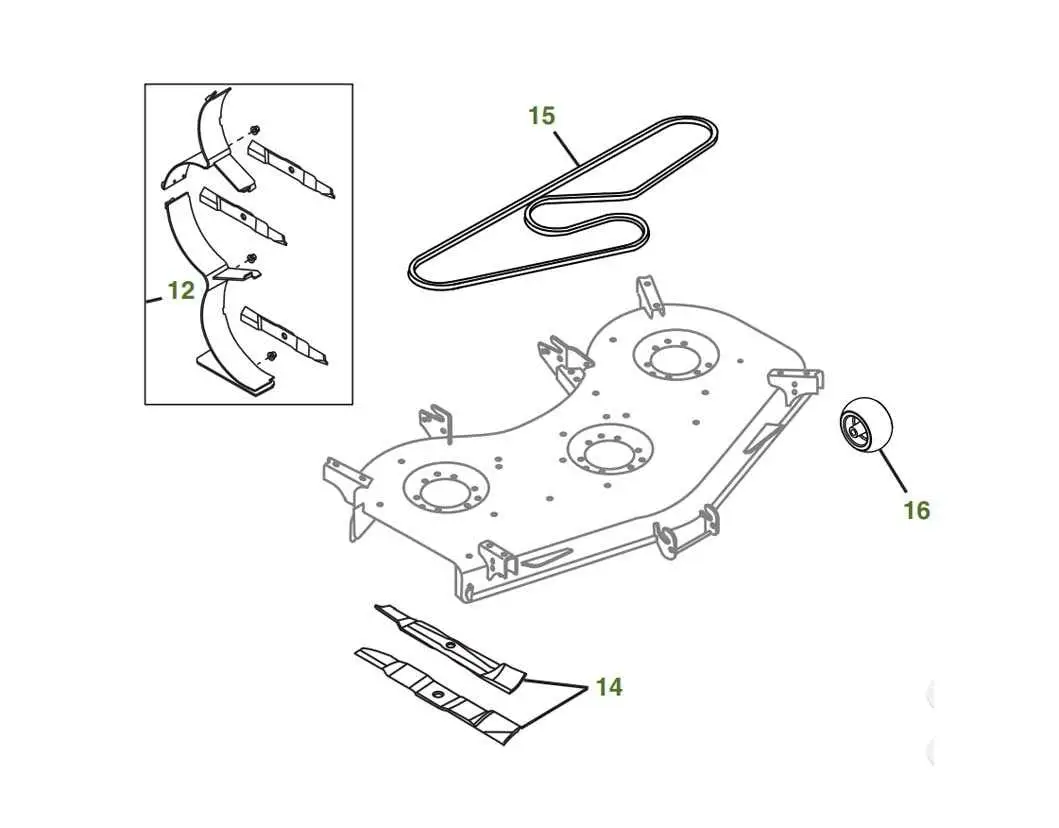 diagram for john deere 60 inch deck