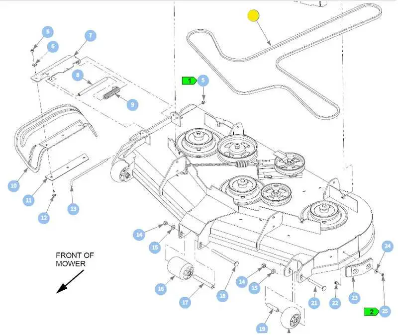 john deere z930m 60 blade drive belt diagram