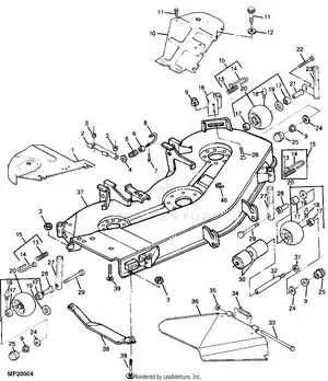john deere 54 inch mower deck parts diagram